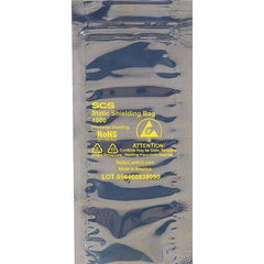 Made in USA - 8" Long x 4" Wide, 3.1 mil Thick, Self Seal Static Shield Bag - Transparent, Metal-In, Standard Grade - Best Tool & Supply