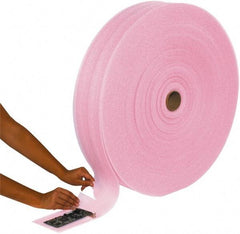 Made in USA - 6,600" Long x 12" Wide, Antistatic Foam Roll - Pink, Standard Grade - Best Tool & Supply