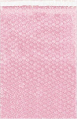 Value Collection - 10" Long x 20" Wide, Adhesive Flap Antistatic Bubble Pouch - Pink, Standard Grade - Best Tool & Supply