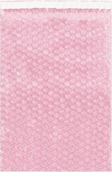 Value Collection - 4" Long x 3-1/2" Wide, Adhesive Flap Antistatic Bubble Pouch - Pink, Standard Grade - Best Tool & Supply