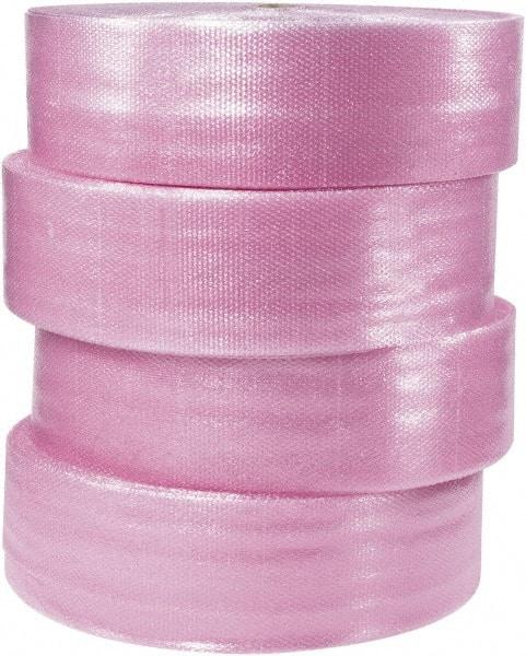 Made in USA - 9,000" Long x 24" Wide, Antistatic Bubble Roll - Pink, Standard Grade - Best Tool & Supply