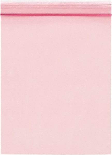 Value Collection - 10" Long x 8" Wide, 2 mil Thick, Self Seal Antistatic Poly Bag - Pink, Standard Grade - Best Tool & Supply