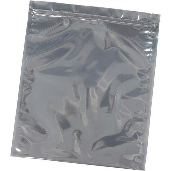 Made in USA - 12" Long x 12" Wide, 3 mil Thick, Self Seal Recloseable Zip Top Static Protection Bag - Transparent, Standard Grade - Best Tool & Supply