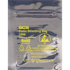 Made in USA - 20" Long x 15" Wide, 3.1 mil Thick, Self Seal Static Shield Bag - Transparent, Metal-In, Standard Grade - Best Tool & Supply