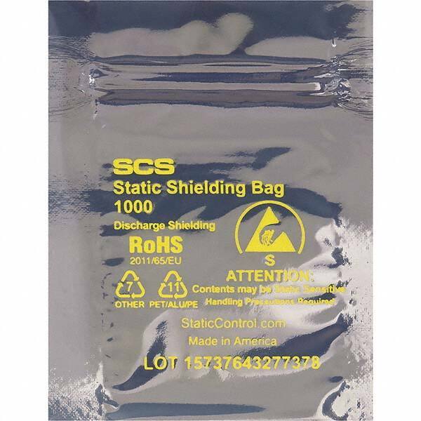 Made in USA - 18" Long x 16" Wide, 3.1 mil Thick, Self Seal Static Shield Bag - Transparent, Metal-In, Standard Grade - Best Tool & Supply