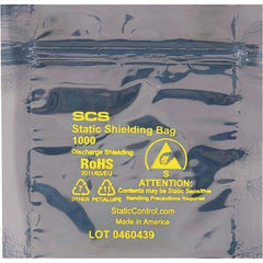 Made in USA - 3" Long x 3" Wide, 3.1 mil Thick, Self Seal Static Shield Bag - Transparent, Metal-In, Standard Grade - Best Tool & Supply