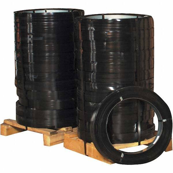 Made in USA - 2,360' Long x 5/8" Wide, Oscillated Coil Steel Strapping - 2,360 Lb Capacity, 0.02" Thick - Best Tool & Supply