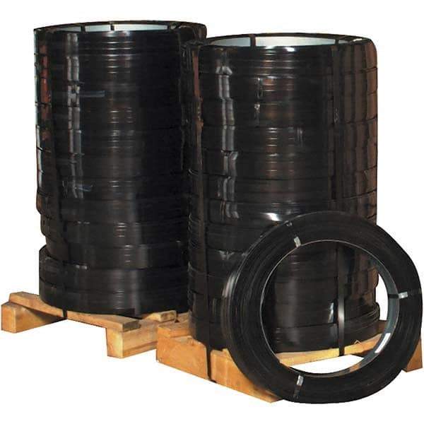 Made in USA - 1,710' Long x 3/4" Wide, Oscillated Coil Steel Strapping - 2,450 Lb Capacity, 0.023" Thick - Best Tool & Supply