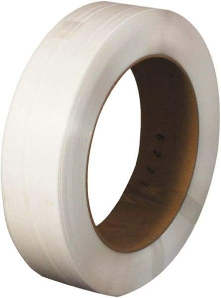 Made in USA - 9,000' Long x 1/2" Wide, Coil Case Polypropylene Strapping - 300 Lb Capacity, 0.017" Thick - Best Tool & Supply