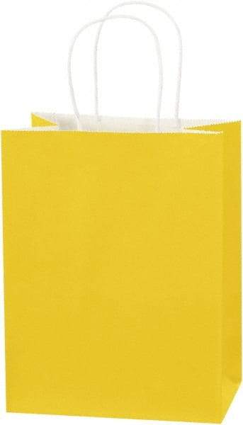 Made in USA - Kraft Grocery Bag - 8 x 4-1/2 x 10-1/4, Buttercup - Best Tool & Supply