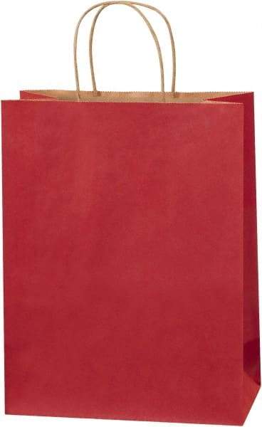 Made in USA - Kraft Grocery Bag - 10 x 5 x 13, Scarlet - Best Tool & Supply