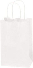 Made in USA - Kraft Grocery Bag - 5-1/4 x 3-1/4 x 8-3/8, White - Best Tool & Supply