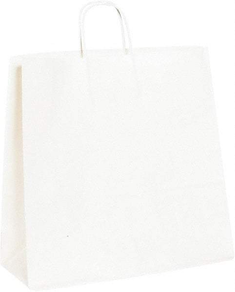 Made in USA - Kraft Grocery Bag - 16 x 6 x 15-3/4, White - Best Tool & Supply