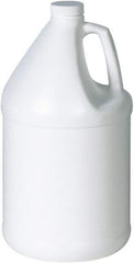 Made in USA - 1 Gal White Tapered Cylinder Polyethylene Jug - 10" High - Best Tool & Supply