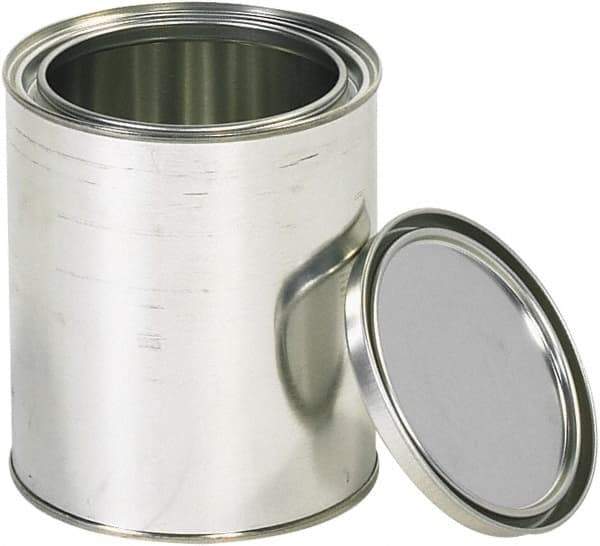 Value Collection - 1/4 Gal Gray Cylinder Metal Can - 8" High - Best Tool & Supply