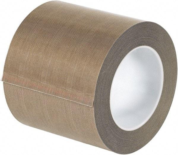 Made in USA - 18 Yd Long x 4" Wide, Brown Silicone PTFE Tape - 3 mil Thick - Best Tool & Supply