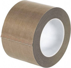 Made in USA - 18 Yd Long x 3" Wide, Brown Silicone PTFE Tape - 3 mil Thick - Best Tool & Supply