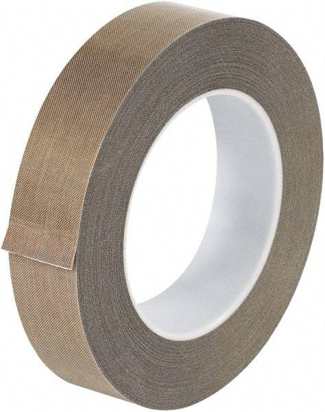 Made in USA - 18 Yd Long x 1" Wide, Brown Silicone PTFE Tape - 10 mil Thick - Best Tool & Supply