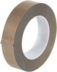 Made in USA - 18 Yd Long x 1" Wide, Brown Silicone PTFE Tape - 3 mil Thick - Best Tool & Supply