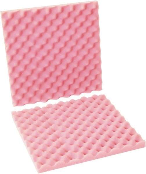 Made in USA - 16" Long x 16" Wide, Antistatic Convoluted Foam Set - Pink, Standard Grade - Best Tool & Supply