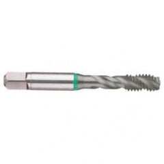 3/4-16 2B 4-Flute Cobalt Green Ring Semi-Bottoming 40 degree Spiral Flute Tap-TiCN - Best Tool & Supply
