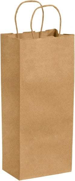 Made in USA - Kraft Grocery Bag - 5-1/4 x 3-1/4 x 13, Kraft - Best Tool & Supply