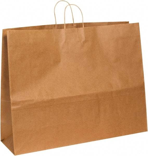 Made in USA - Kraft Grocery Bag - 24 x 7-1/4 x 18-3/4, Kraft - Best Tool & Supply