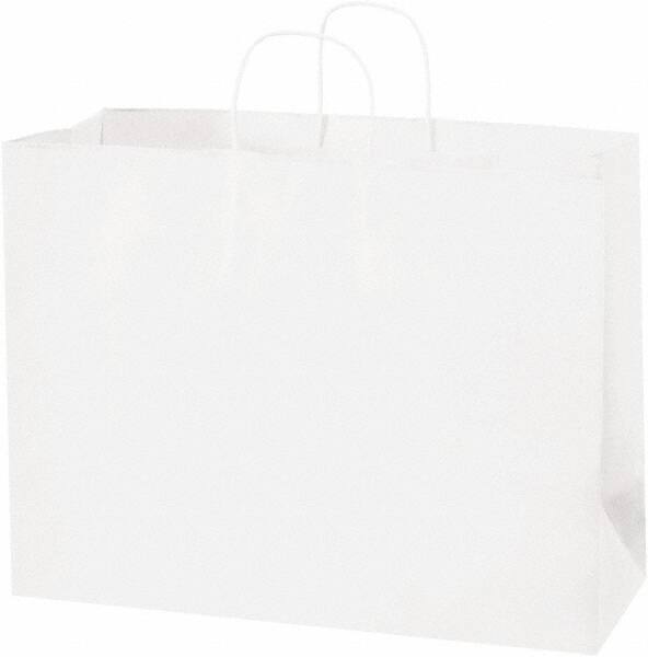 Made in USA - Kraft Grocery Bag - 16 x 6 x 12, White - Best Tool & Supply