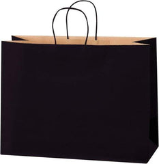 Made in USA - Kraft Grocery Bag - 16 x 6 x 12, Black - Best Tool & Supply