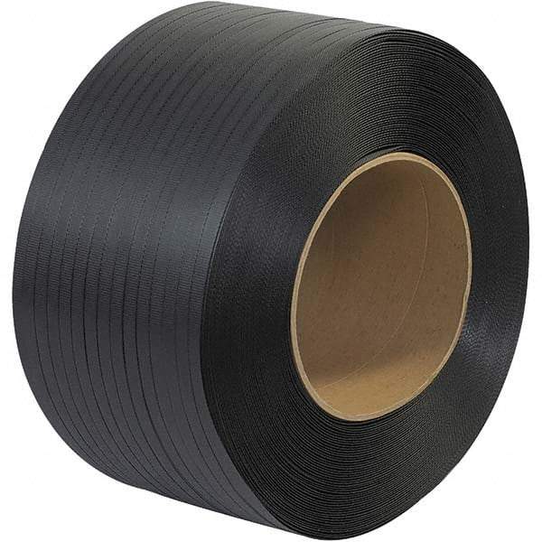 Made in USA - 9,000' Long x 1/2" Wide, Coil Case Polypropylene Strapping - 300 Lb Capacity, 0.015" Thick - Best Tool & Supply