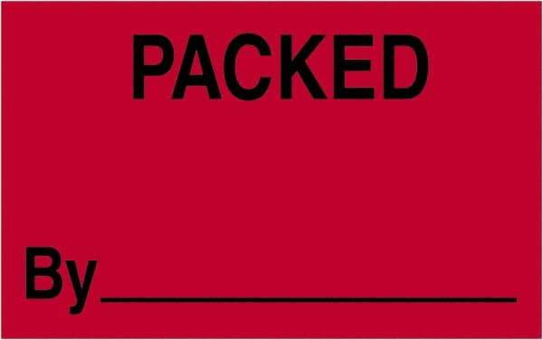 Tape Logic - 2" Long, Fluorescent Red Paper Shipping Label - For Multi-Use - Best Tool & Supply