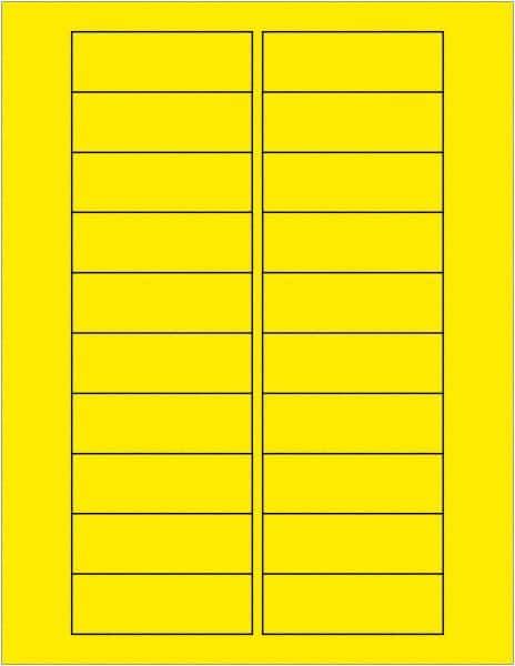 Tape Logic - 3" Long, Fluorescent Yellow Paper Laser Label - For Laser Printers - Best Tool & Supply