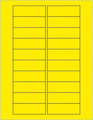 Tape Logic - 3" Long, Fluorescent Yellow Paper Laser Label - For Laser Printers - Best Tool & Supply