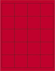 Tape Logic - 2" Long, Fluorescent Red Paper Laser Label - For Laser Printers - Best Tool & Supply