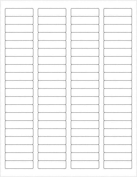 Tape Logic - 1-3/4" Long, White Polyester Laser Label - For Laser Printers - Best Tool & Supply