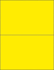 Tape Logic - 8-1/2" Long, Fluorescent Yellow Paper Laser Label - For Laser Printers - Best Tool & Supply