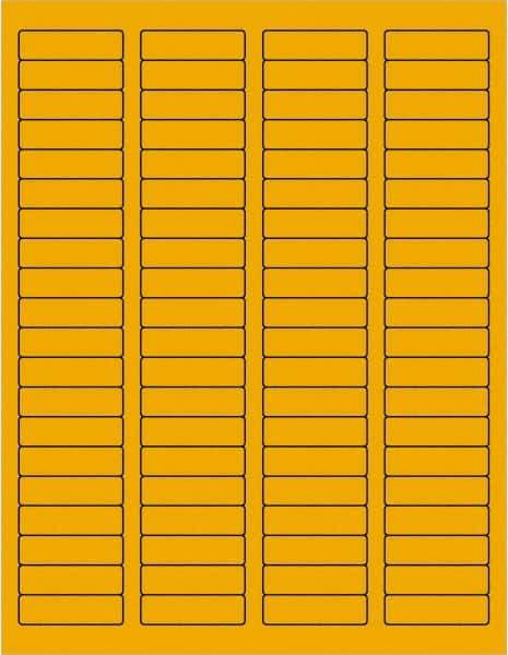 Tape Logic - 1-3/4" Long, Fluorescent Orange Paper Laser Label - For Laser Printers - Best Tool & Supply