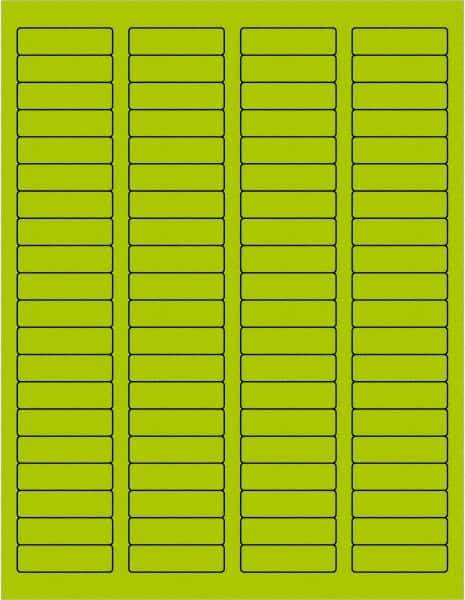 Tape Logic - 1-3/4" Long, Fluorescent Green Paper Laser Label - For Laser Printers - Best Tool & Supply