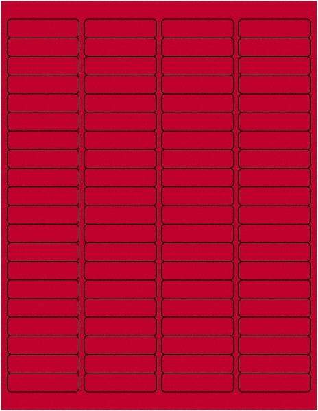 Tape Logic - 1-15/16" Long, Fluorescent Red Paper Laser Label - For Laser Printers - Best Tool & Supply