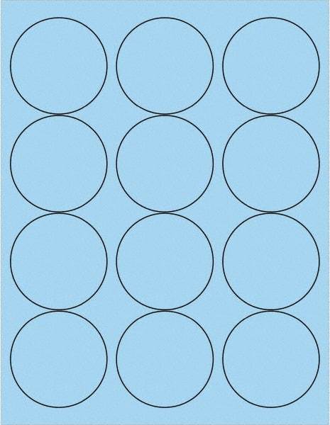 Tape Logic - 2-1/2" Long, Pastel Blue Paper Laser Label - For Laser Printers - Best Tool & Supply