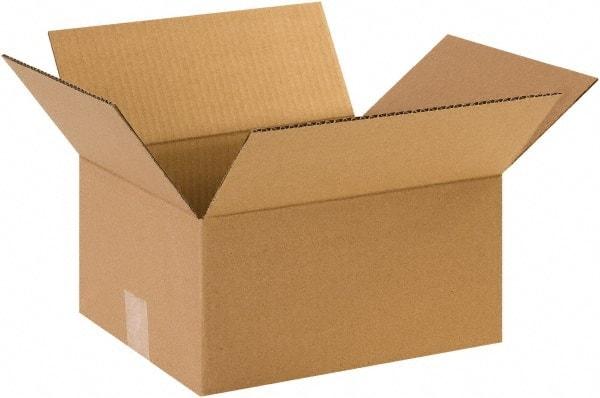 Made in USA - 11" Wide x 12" Long x 6" High Rectangle Corrugated Shipping Box - 1 Wall, Kraft (Color), 65 Lb Capacity - Best Tool & Supply