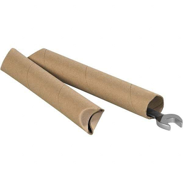 Made in USA - 1-1/2" Diam x 18" Long Round Crimped End Mailing Tubes - 1 Wall, Kraft (Color) - Best Tool & Supply