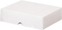 Made in USA - 7" Wide x 6" Long x 2" High Rectangle Chipboard Box - 1 Wall, White - Best Tool & Supply