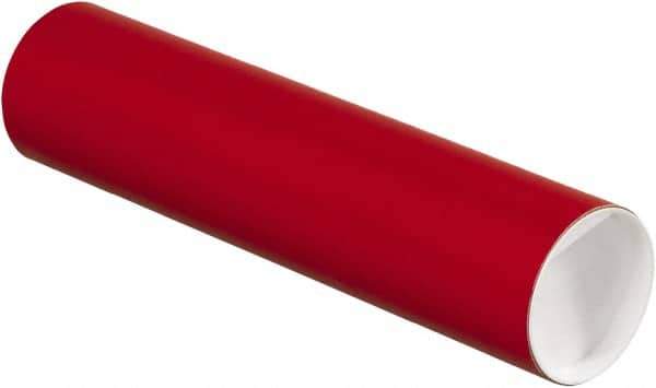 Made in USA - 3" Diam x 12" Long Round Colored Mailing Tubes - 1 Wall, Red - Best Tool & Supply