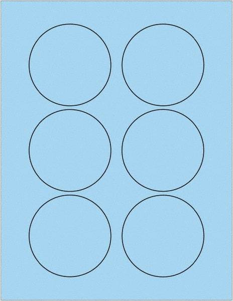 Tape Logic - 3" Long, Pastel Blue Paper Laser Label - For Laser Printers - Best Tool & Supply