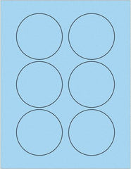 Tape Logic - 3" Long, Pastel Blue Paper Laser Label - For Laser Printers - Best Tool & Supply