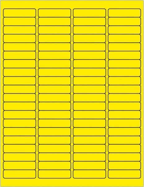 Tape Logic - 1/2" Long, Fluorescent Yellow Paper Laser Label - For Laser Printers - Best Tool & Supply