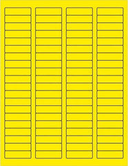 Tape Logic - 1-3/4" Long, Fluorescent Yellow Paper Laser Label - For Laser Printers - Best Tool & Supply