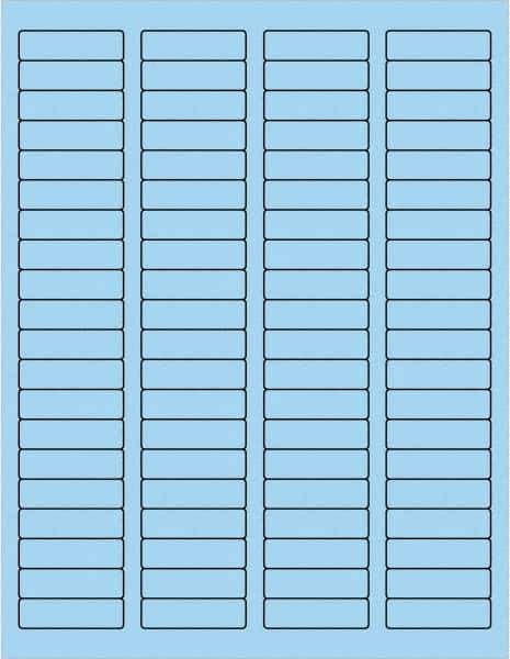 Made in USA - 1-3/4" Long, Pastel Blue Paper Laser Label - For Laser Printers - Best Tool & Supply