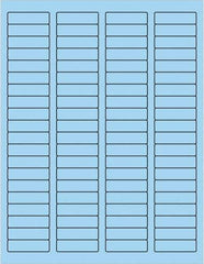 Made in USA - 1-3/4" Long, Pastel Blue Paper Laser Label - For Laser Printers - Best Tool & Supply